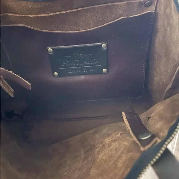 Portland Leather Dark Brown Tote Bag - Picture 5 of 5